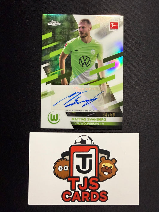 Mattias Svanberg - TOP XI Auto /50 - TOPPS Chrome Bundesliga 2023/24