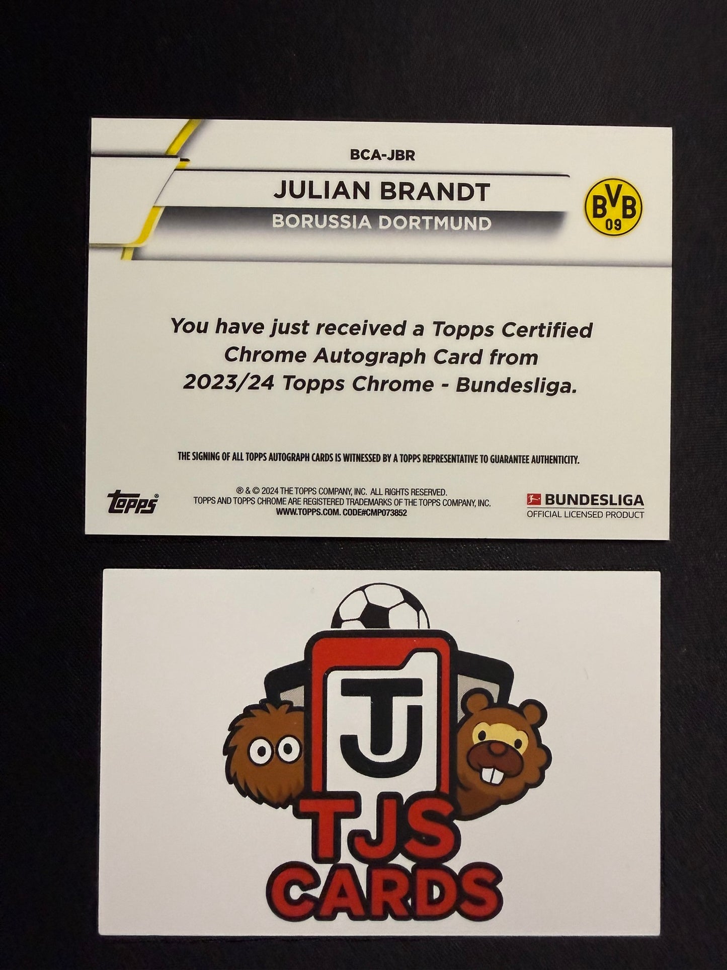 Julian Brandt - Auto - TOPPS Chrome Bundesliga 2023/24