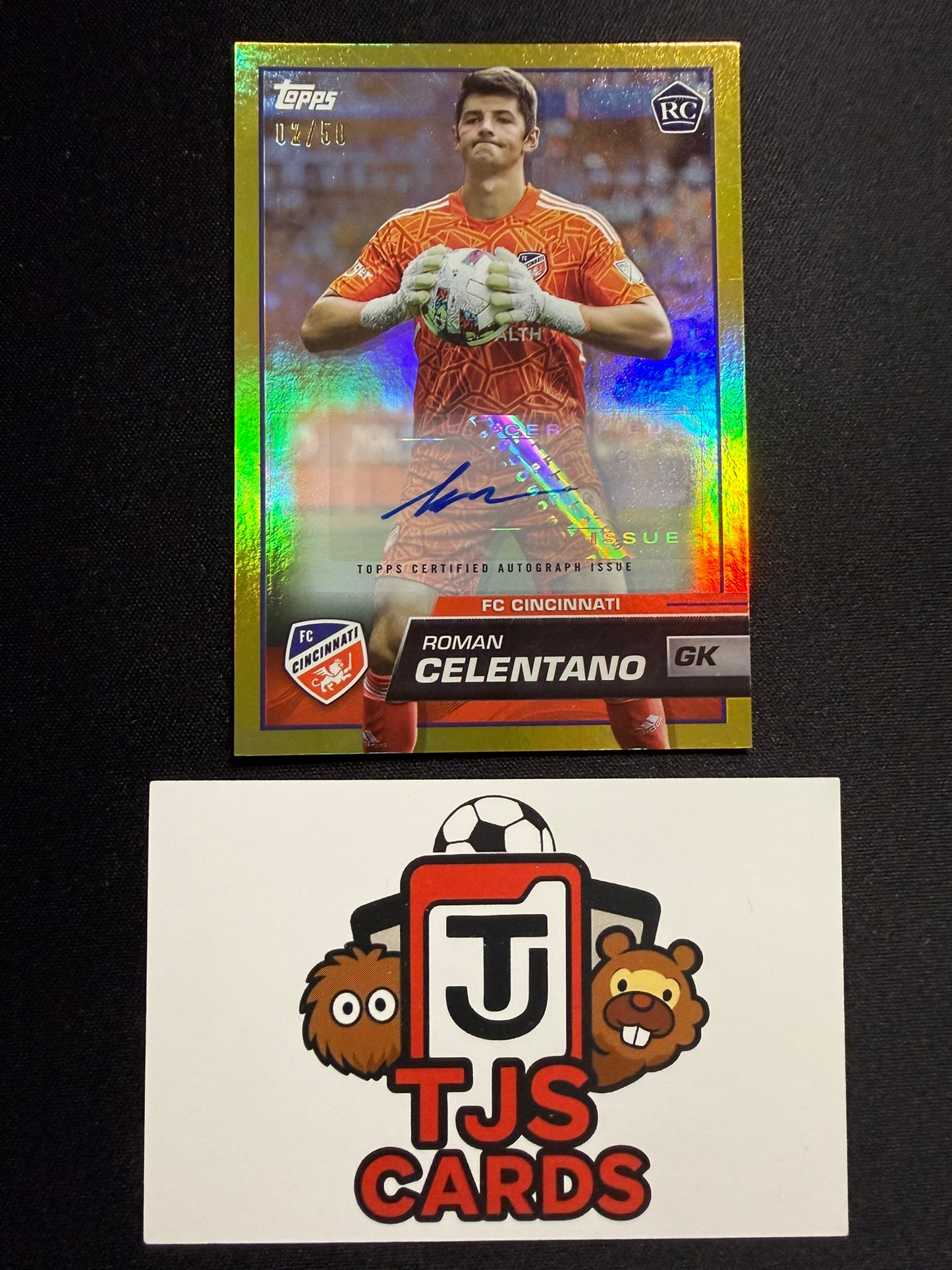 Roman Celentano - Rookie Gold Auto /50 - TOPPS MLS 2023