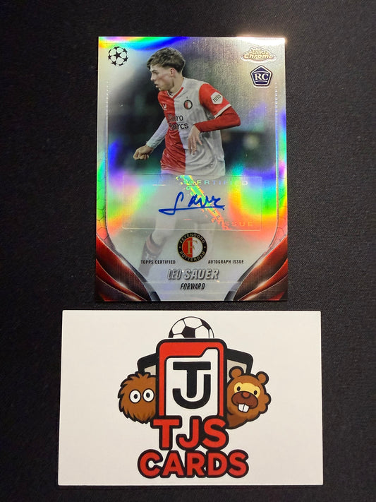 Leo Sauer - Rookie Auto - TOPPS Chrome UCC 2023/24
