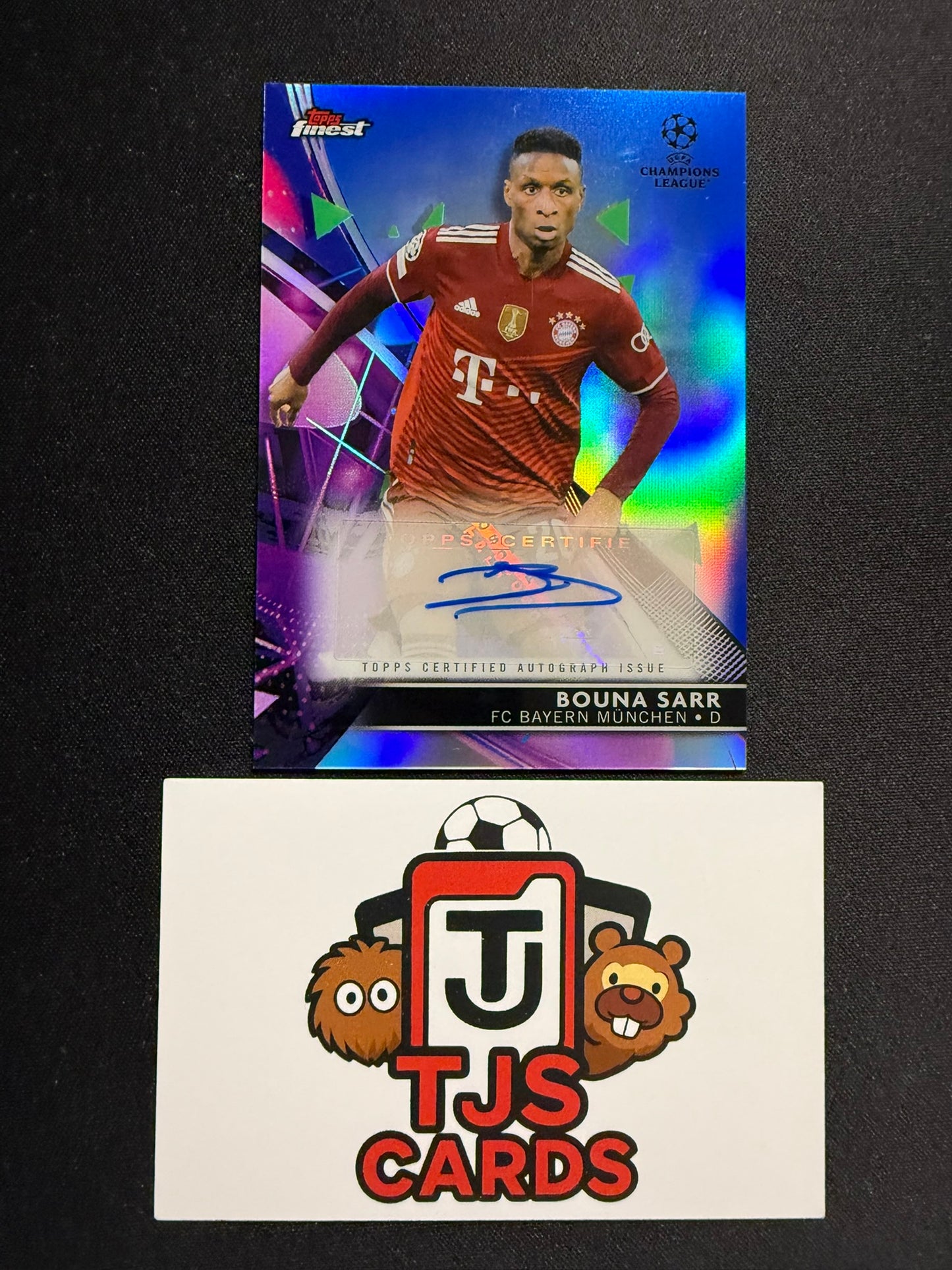 Bouna Sarr - Blue Auto /150 - TOPPS Finest UCL 2021/22