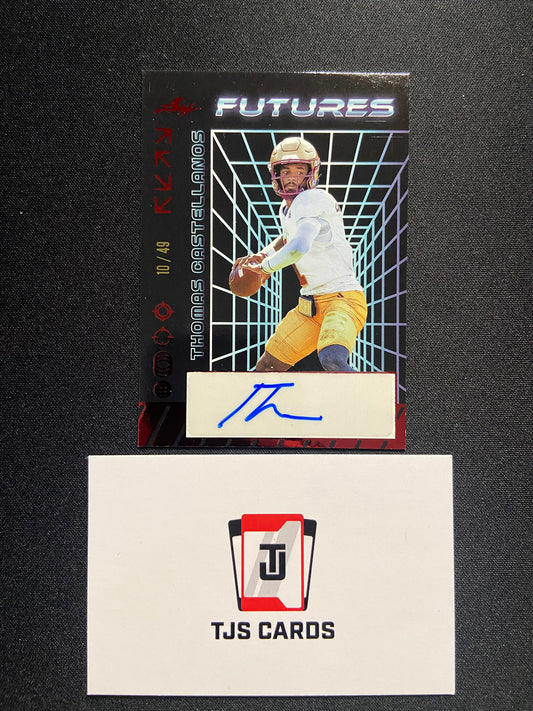 Thomas Castellanos - Red Auto /49 - Leaf Futures 2024