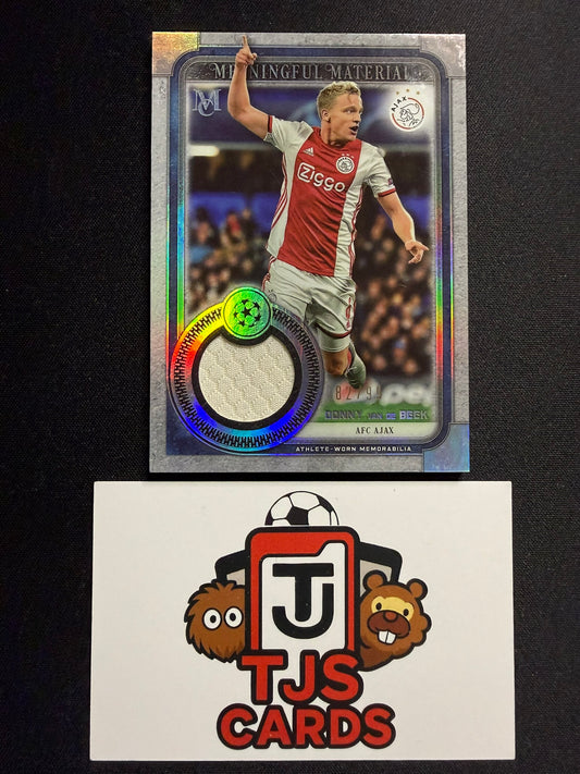 Donny Van De Beek - Player-Worn Patch /99 - TOPPS Museum UCL 2019/20