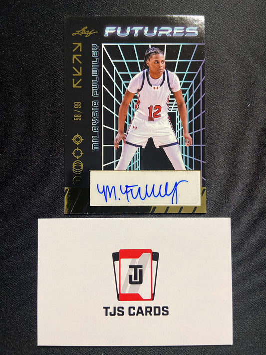 Milaysia Fulwiley - Gold Auto /99 - Leaf Futures 2024