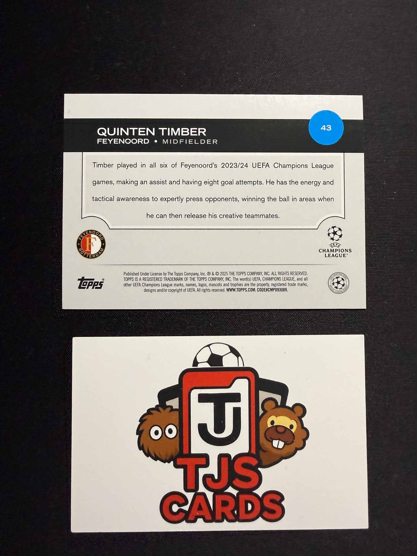 Quinten Timber - Rookie Team Border Logo Variation SP - TOPPS UCC 2024/25