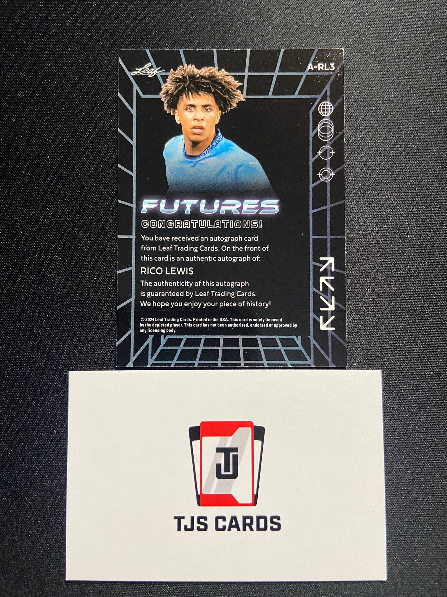Rico Lewis - Red Auto /49 - Leaf Futures 2024