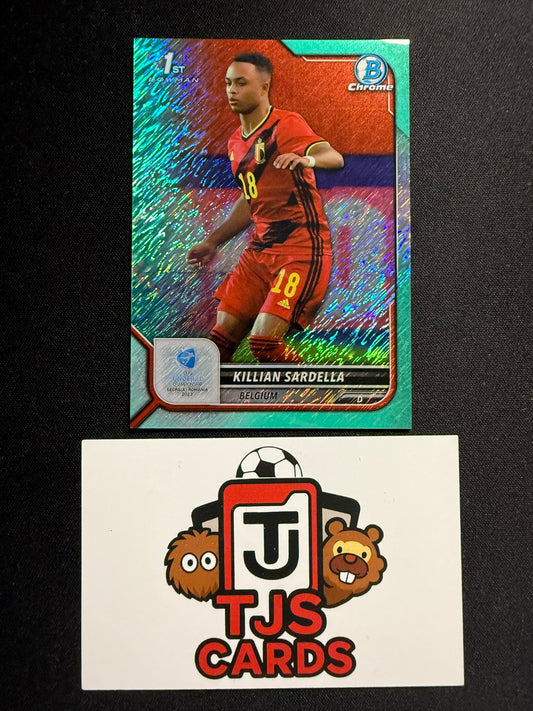 Killian Sardella - 1st Aqua Shimmer /125 - TOPPS Bowman UEFA EURO U21 2023