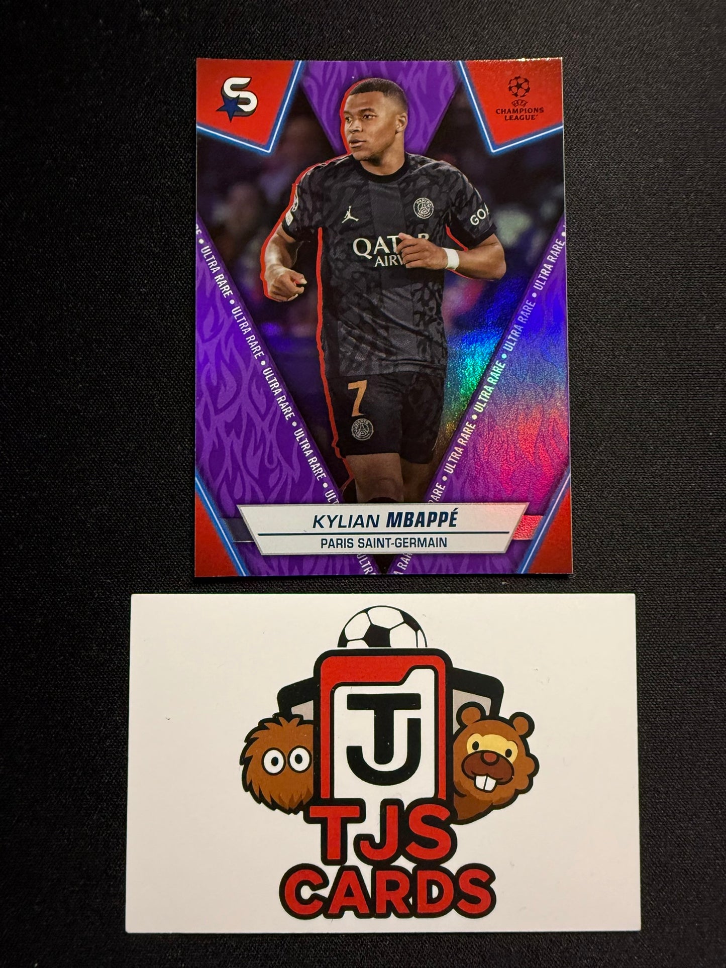 Kylian Mbappe - Purple Ultra Rare /99 - TOPPS Superstars UCC 2023/24