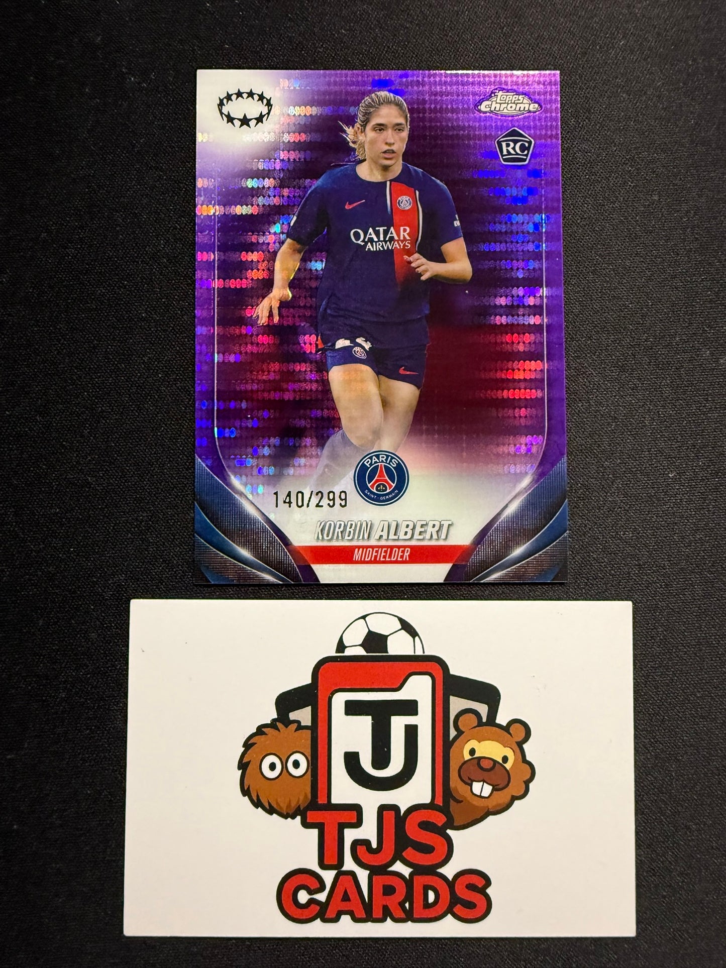 Korbin Albert - Rookie Purple Pulsar /299 - TOPPS Chrome UWCL 2023/24