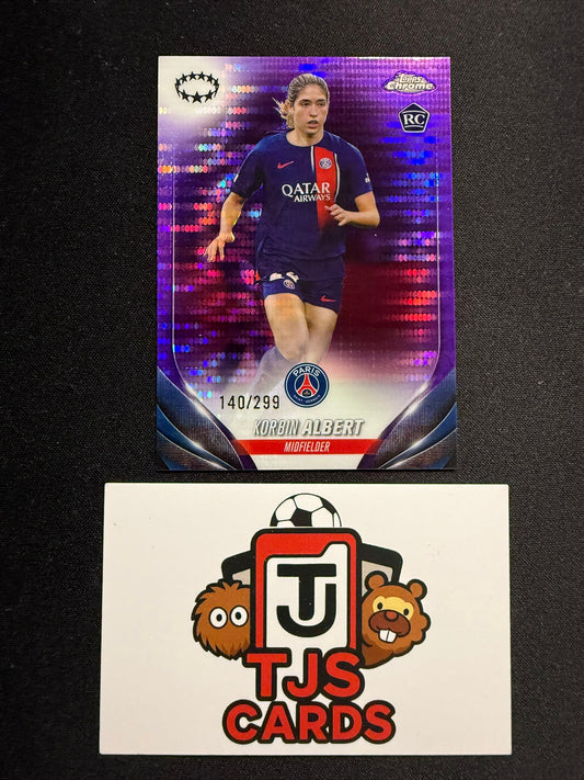 Korbin Albert - Rookie Purple Pulsar /299 - TOPPS Chrome UWCL 2023/24