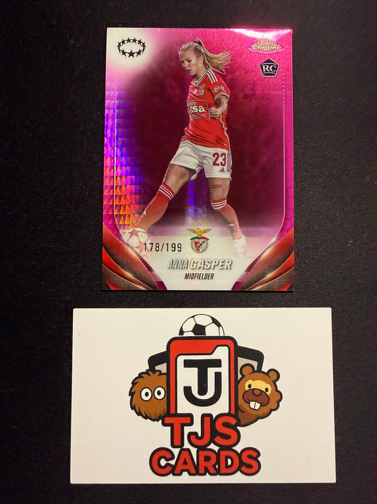 Anna Gasper - Rookie Pink Prism /199 - TOPPS Chrome UWCL 2023/24