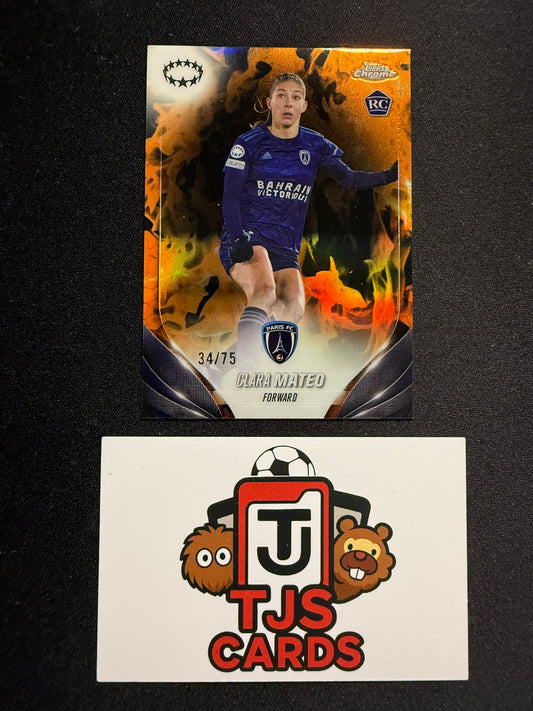Clara Mateo - Rookie Inferno /75 - TOPPS Chrome UWCL 2023/24