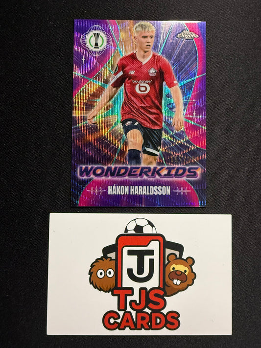 Hakon Haraldsson - Aqua Wave Wonderkids /199 - TOPPS Chrome UCC 2023/24