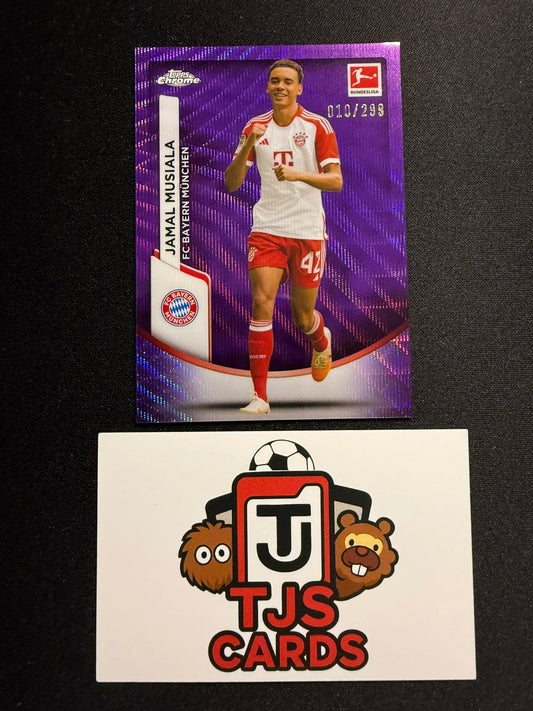 Jamal Musiala - Purple Wave /299 - TOPPS Chrome Bundesliga 2023/24