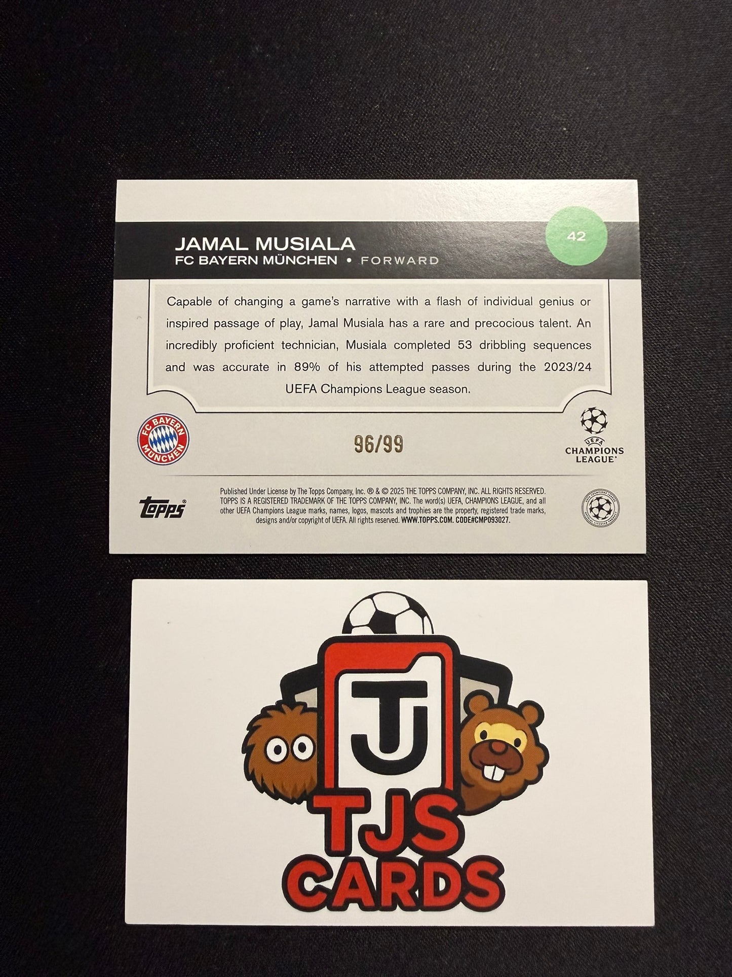 Jamal Musiala - Green /99 - TOPPS UCC 2024/25