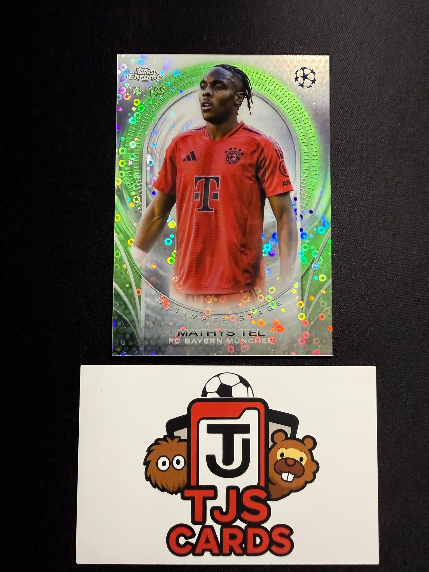 Mathys Tel - Neon Green Ultimate Stage /199 - TOPPS UCC 2024/25