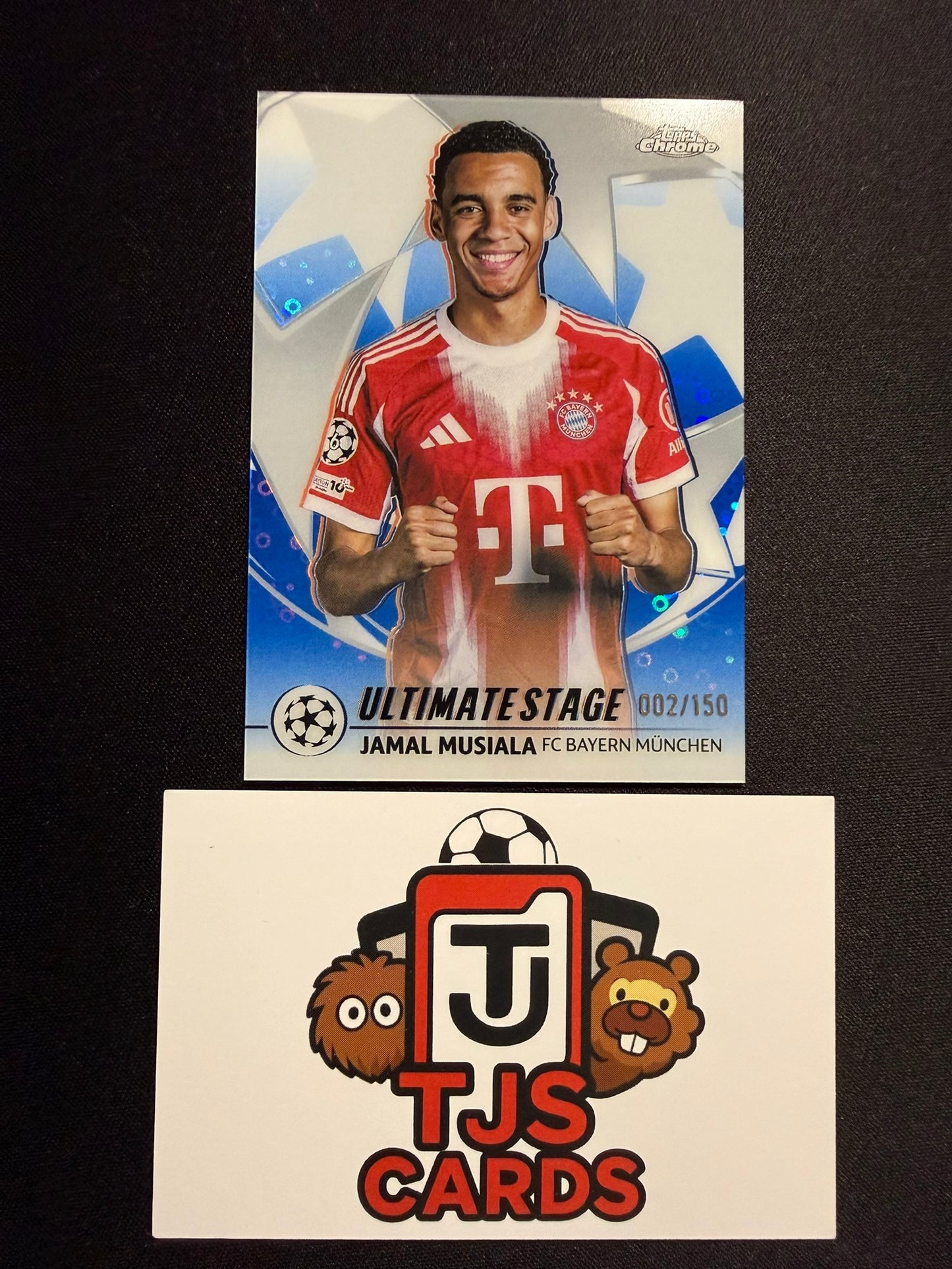 Jamal Musiala - Blue Ultimate Stage /150 - TOPPS UCC 2025/26