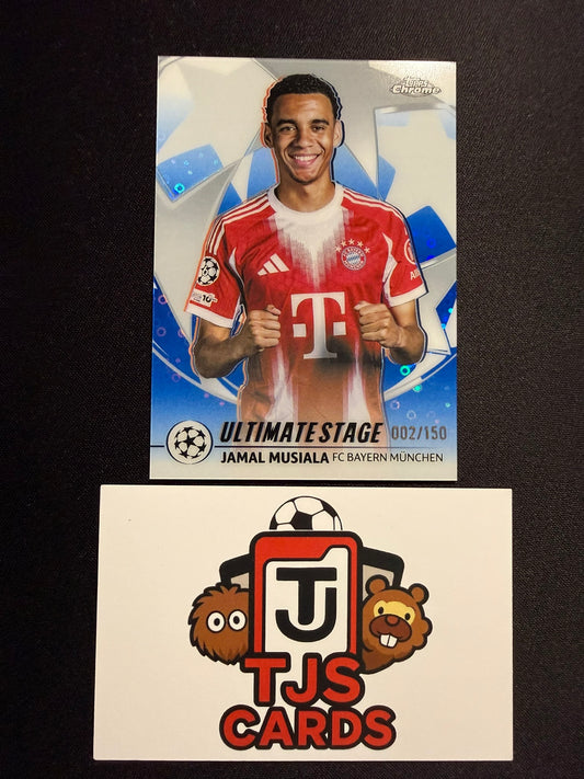 Jamal Musiala - Blue Ultimate Stage /150 - TOPPS UCC 2025/26