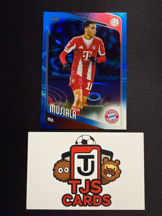 Jamal Musiala - Blue Raindrop /150 - TOPPS UCC 2025/26