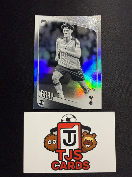 Archie Gray - Black & White /75 - TOPPS UCC 2025/26