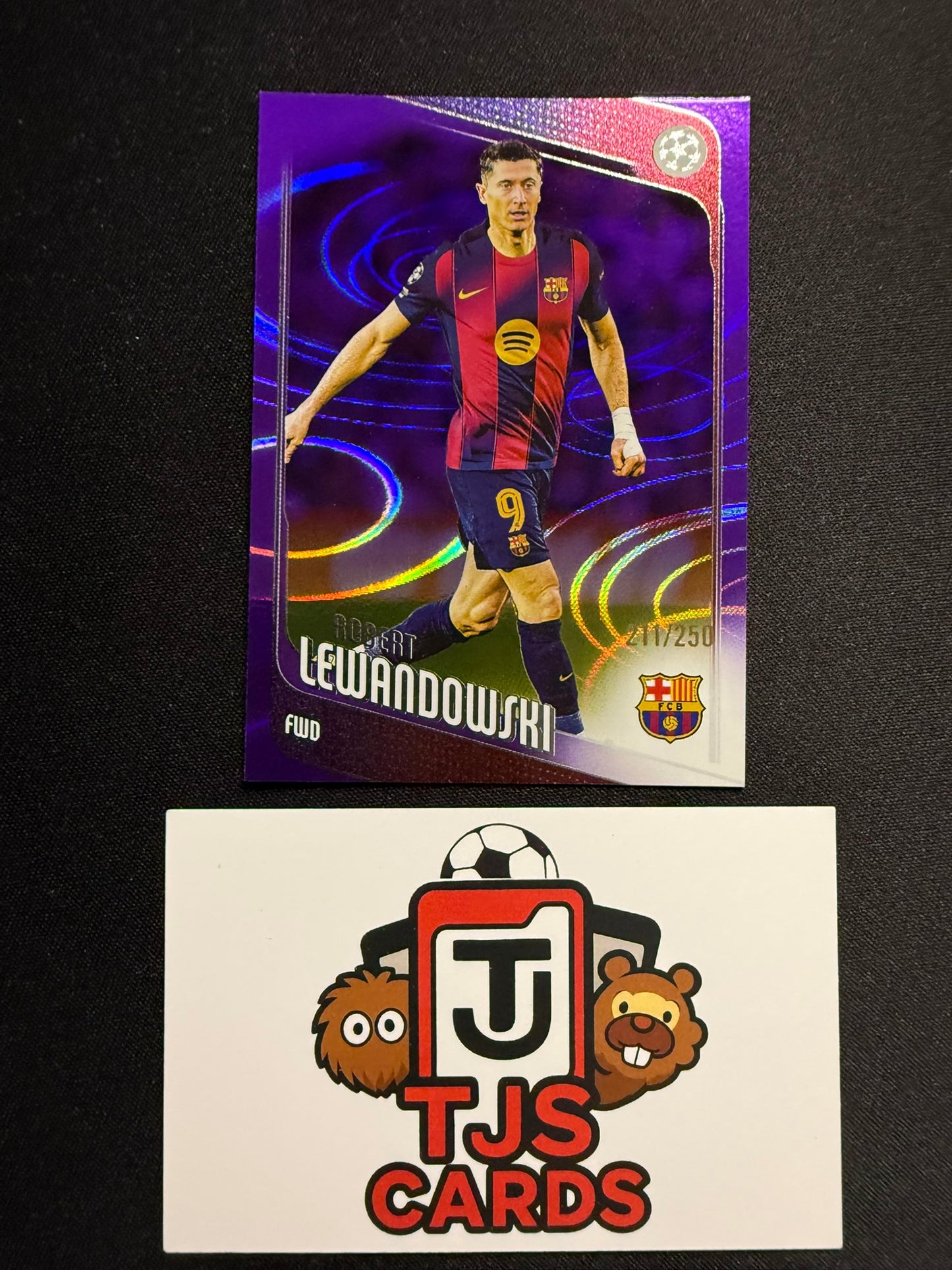 Robert Lewandowski - Purple Raindrop /250 - TOPPS UCC 2025/26