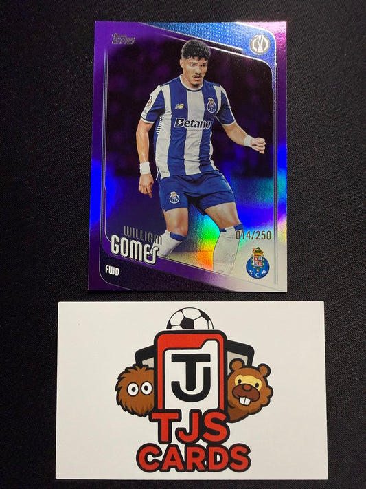 William Gomes - Purple /250 - TOPPS UCC 2025/26
