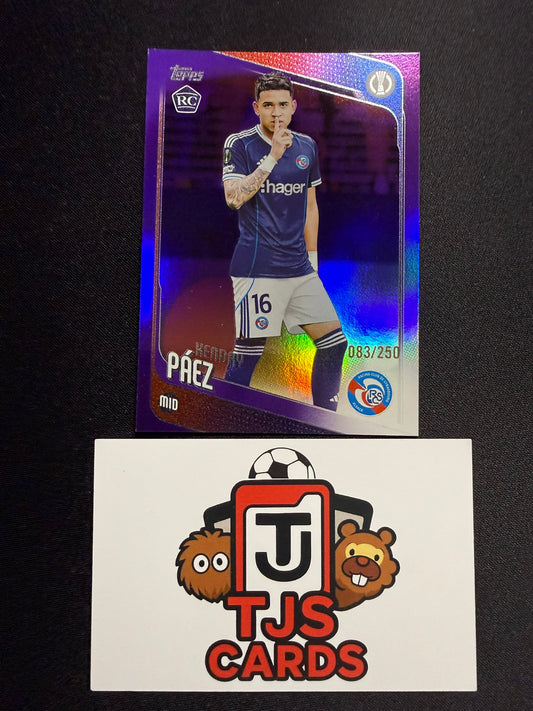 Kendry Paez - Rookie Purple /250 - TOPPS UCC 2025/26
