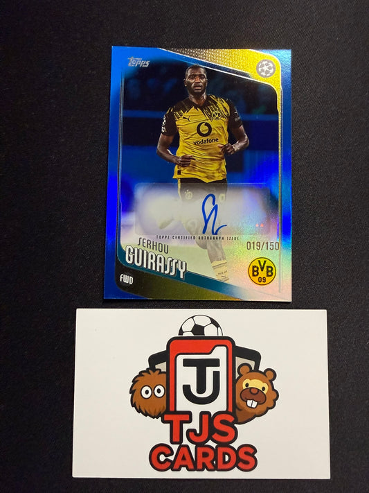 Serhou Guirassy - Blue Auto /150 - TOPPS UCC 2025/26