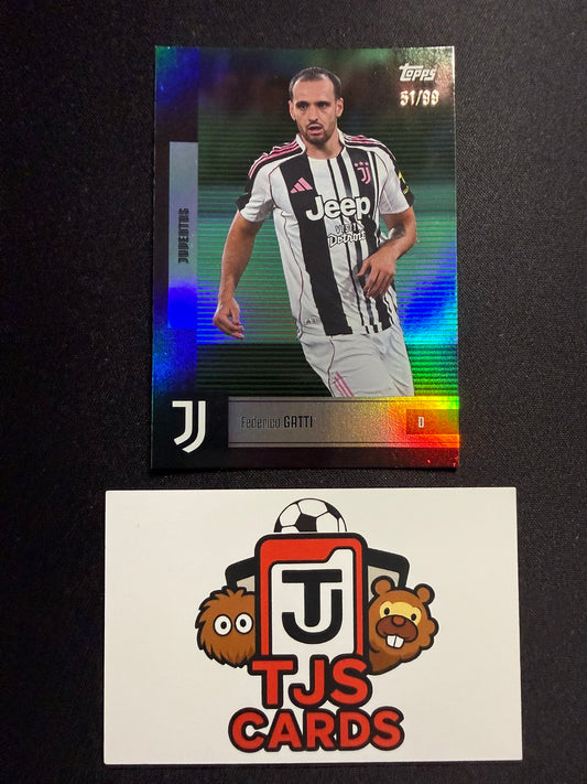 Federico Gatti - Green /99 - TOPPS Juventus Team Set 2025/26