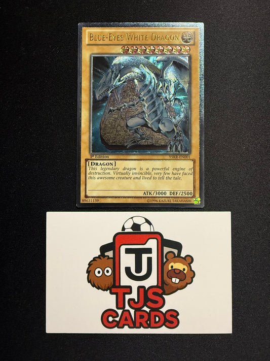Blue-Eyes White Dragon - Ultimate Rare 1st Edition YSKR-EN001 - LP - YuGiOh