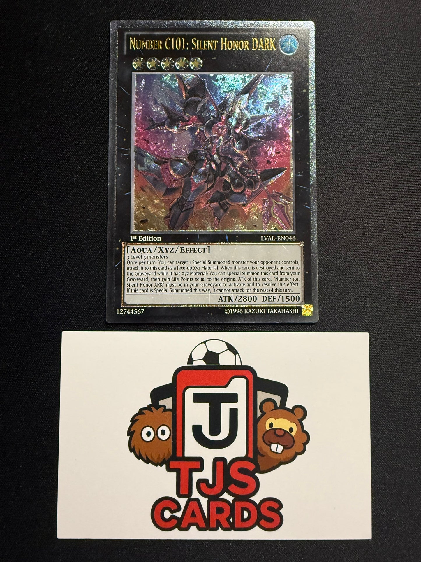 Number C101: Silent Honor DARK - Ultimate Rare 1st Edition LVAL-EN046 - LP - YuGiOh