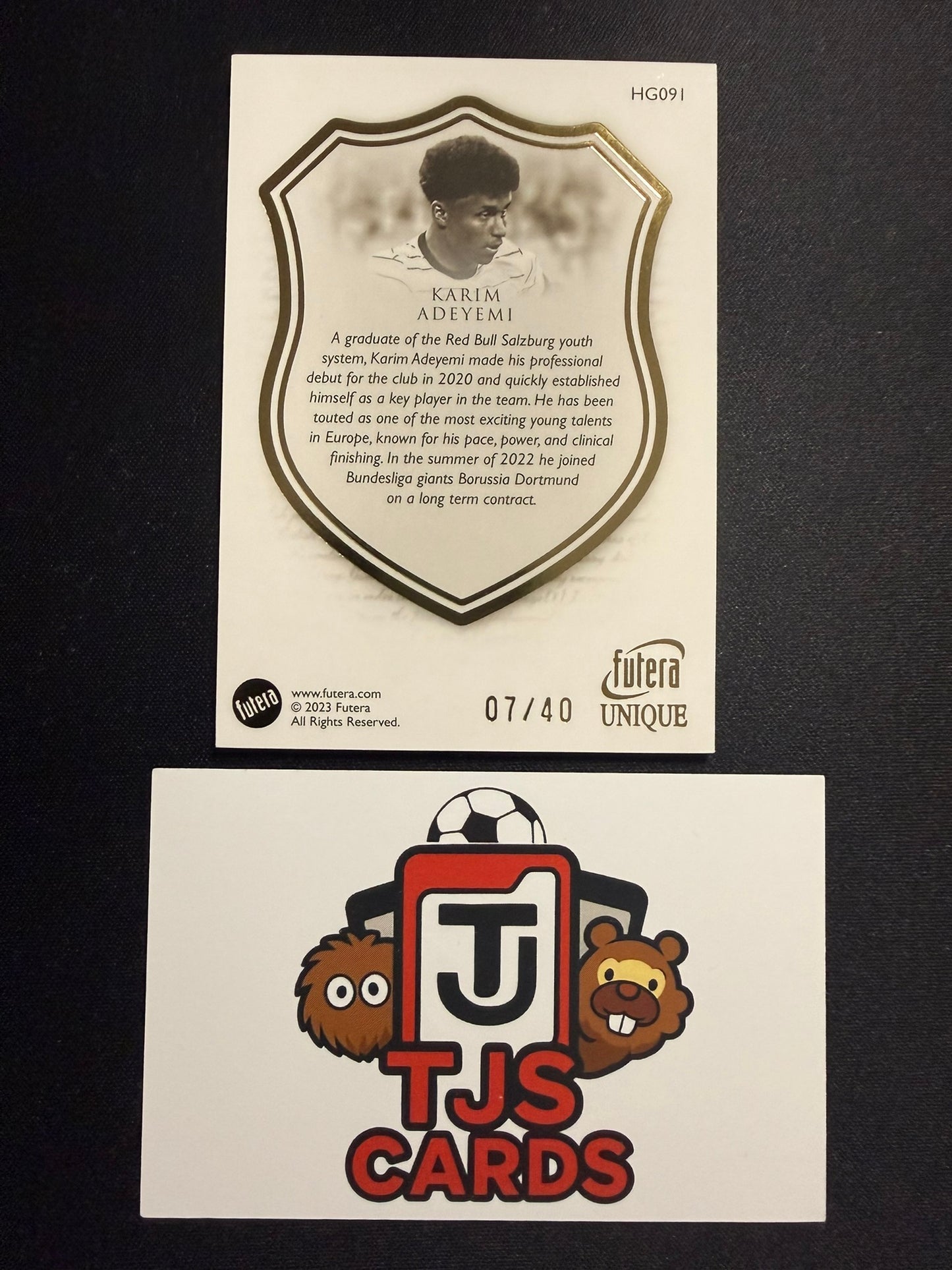 Karim Adeyemi - Gold Heritage /40 - Futera Unique 2023