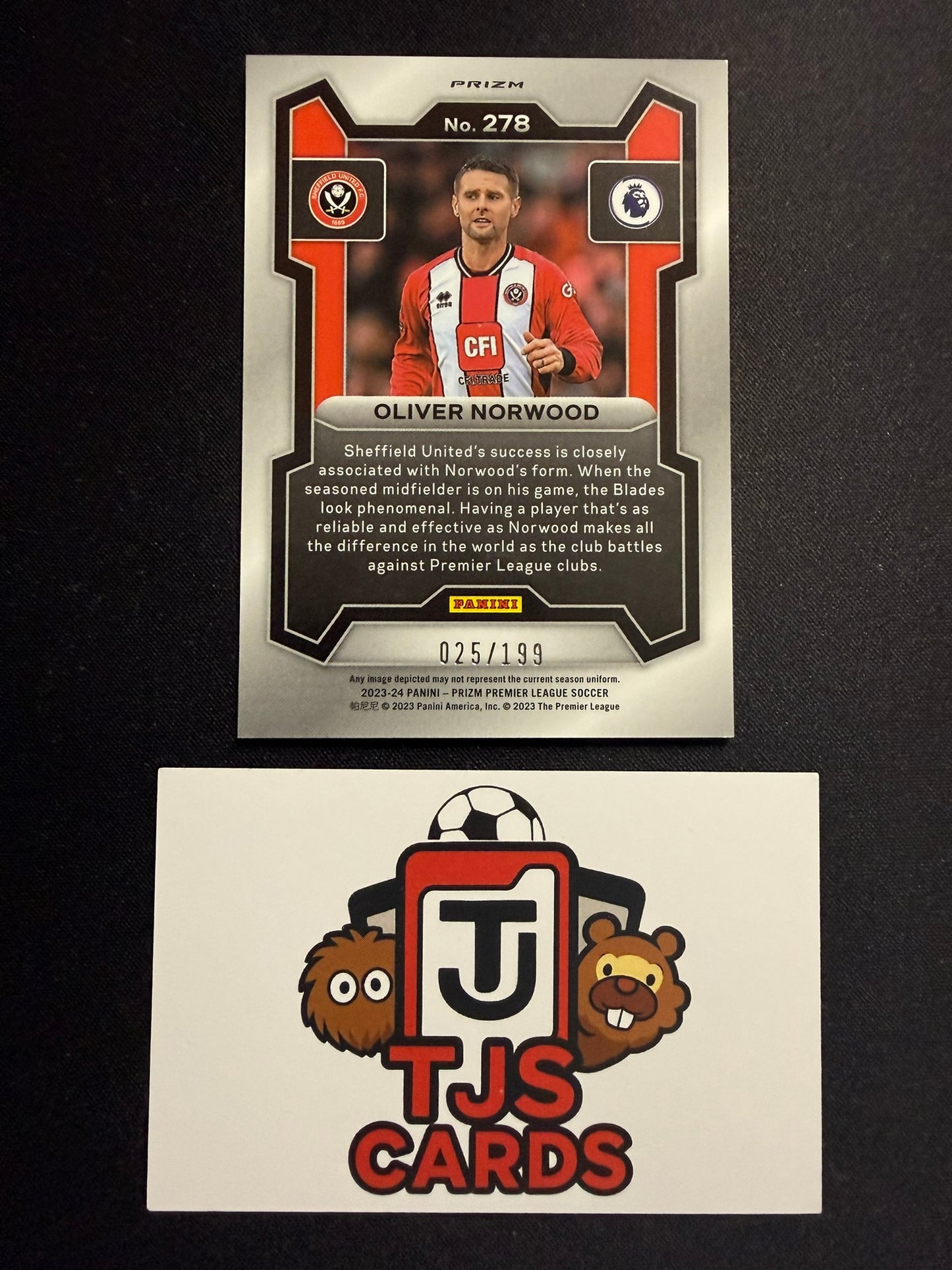 Oliver Norwood - Red /199 - Panini Prizm Premier League 2023/24