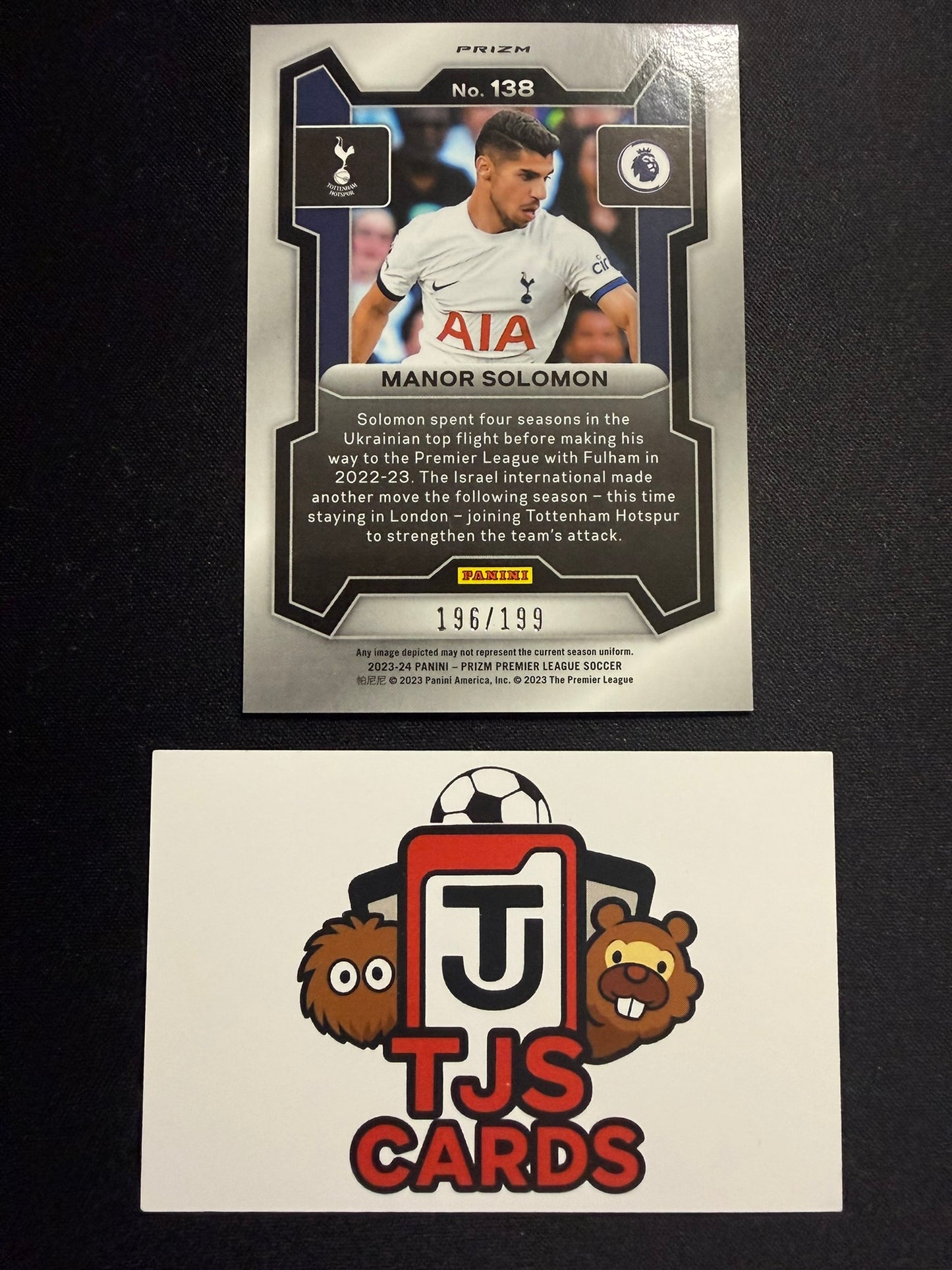 Manor Solomon - Rookie Red /199 - Panini Prizm Premier League 2023/24