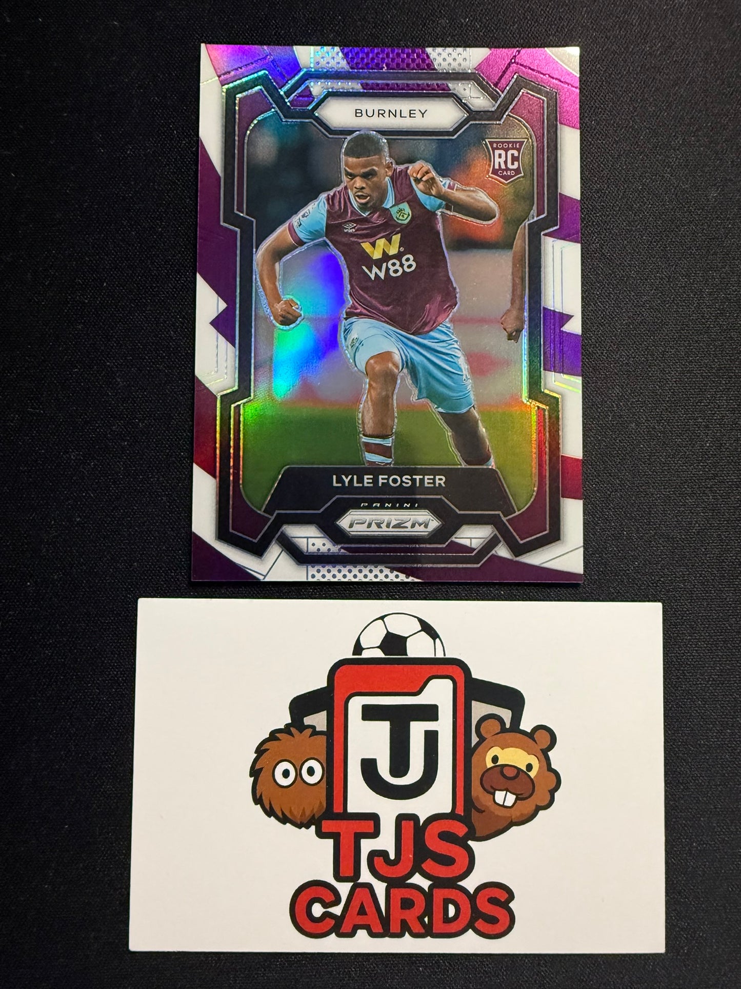 Lyle Foster - Rookie Purple & White /92 - Panini Prizm Premier League 2023/24