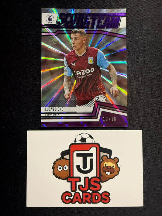 Lucas Digne - Purple Laser /15 - Panini Score Premier League 2022/23