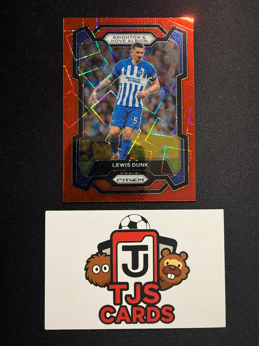 Lewis Dunk - Red Lazer /49 - Panini Prizm Premier League 2023/24