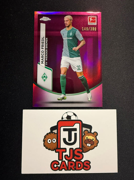 Marco Friedl - Pink /399 - TOPPS Bundesliga Chrome 2023/24