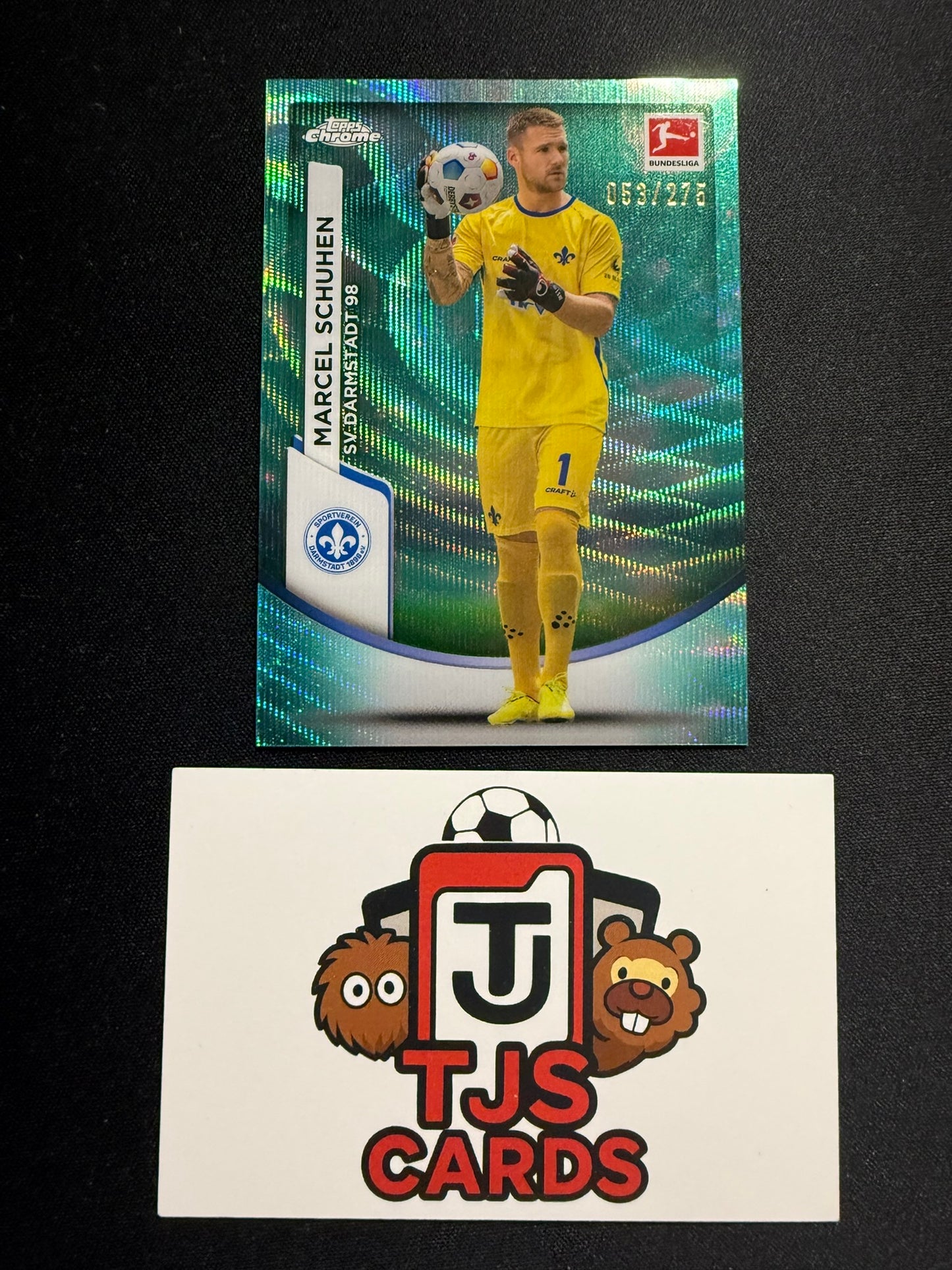 Marcel Schuhen - Aqua Wave Bubbles /275 - TOPPS Bundesliga Chrome 2023/24