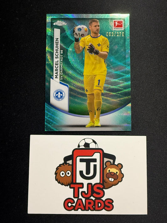 Marcel Schuhen - Aqua Wave Bubbles /275 - TOPPS Bundesliga Chrome 2023/24