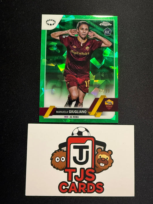 Manuela Giugliano - Rookie Green /99 - TOPPS Sapphire UWCL 2022/23