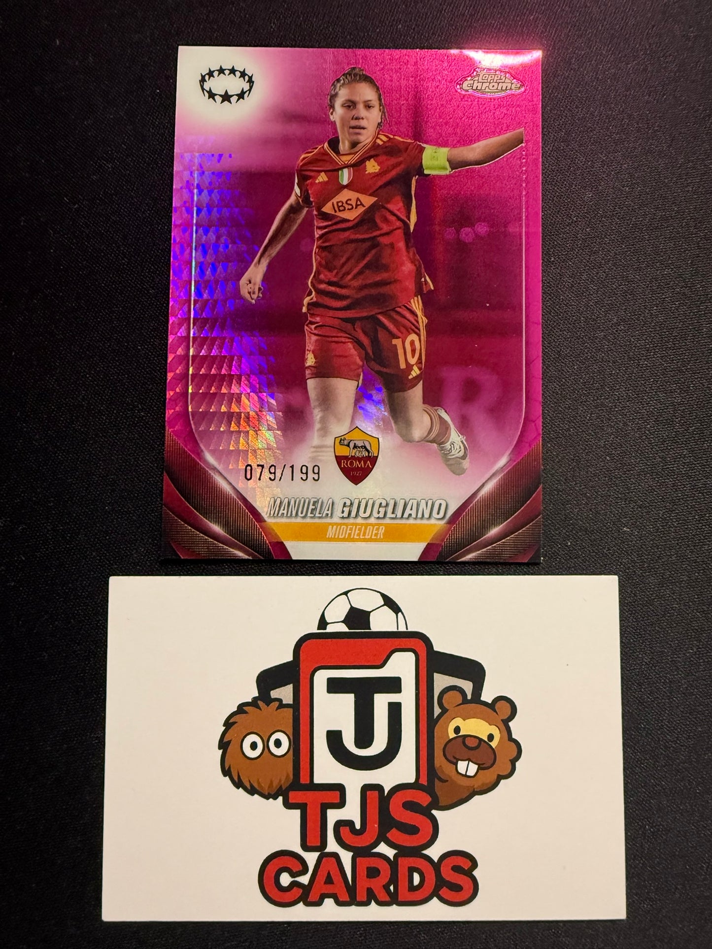 Manuela Giugliano - Pink Prism /199 - TOPPS Chrome UWCL 2023/24