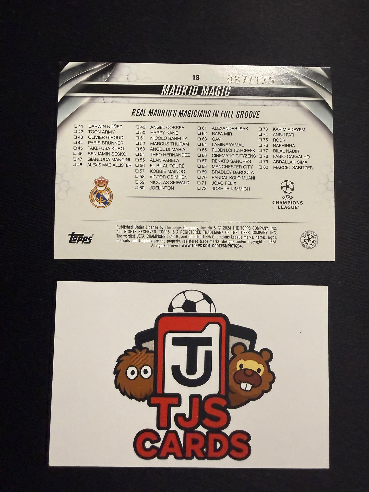 Madrid Magic - Blue Inferno /125 - TOPPS UCC 2023/24