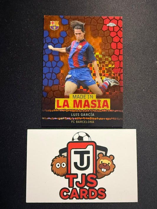 Luis Garcia - La Masia Orange X-Fractor /25 - TOPPS Chrome Barcelona 2022/23