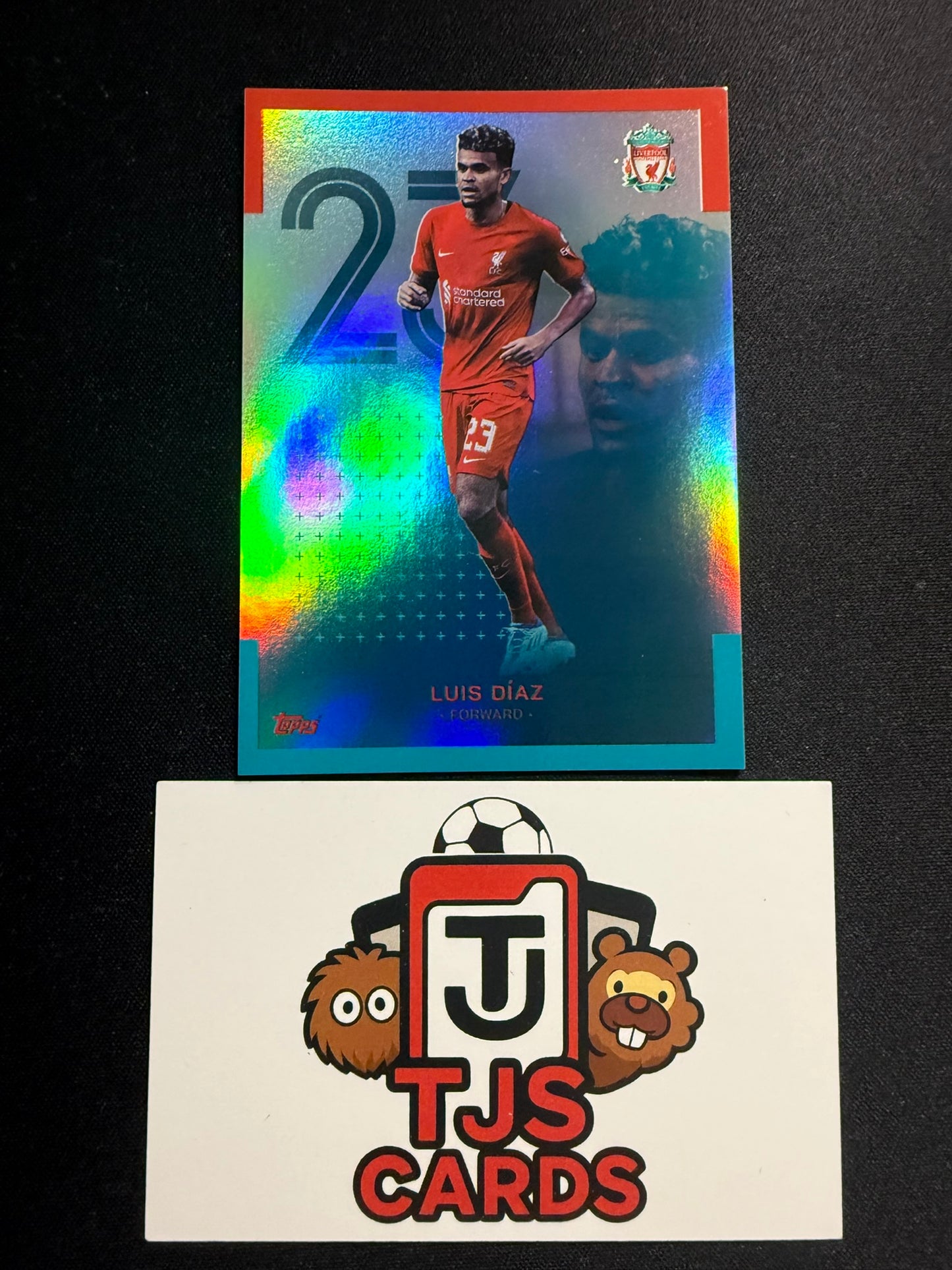 Luis Diaz - Aqua /175 - TOPPS Liverpool Team Set 2022/23