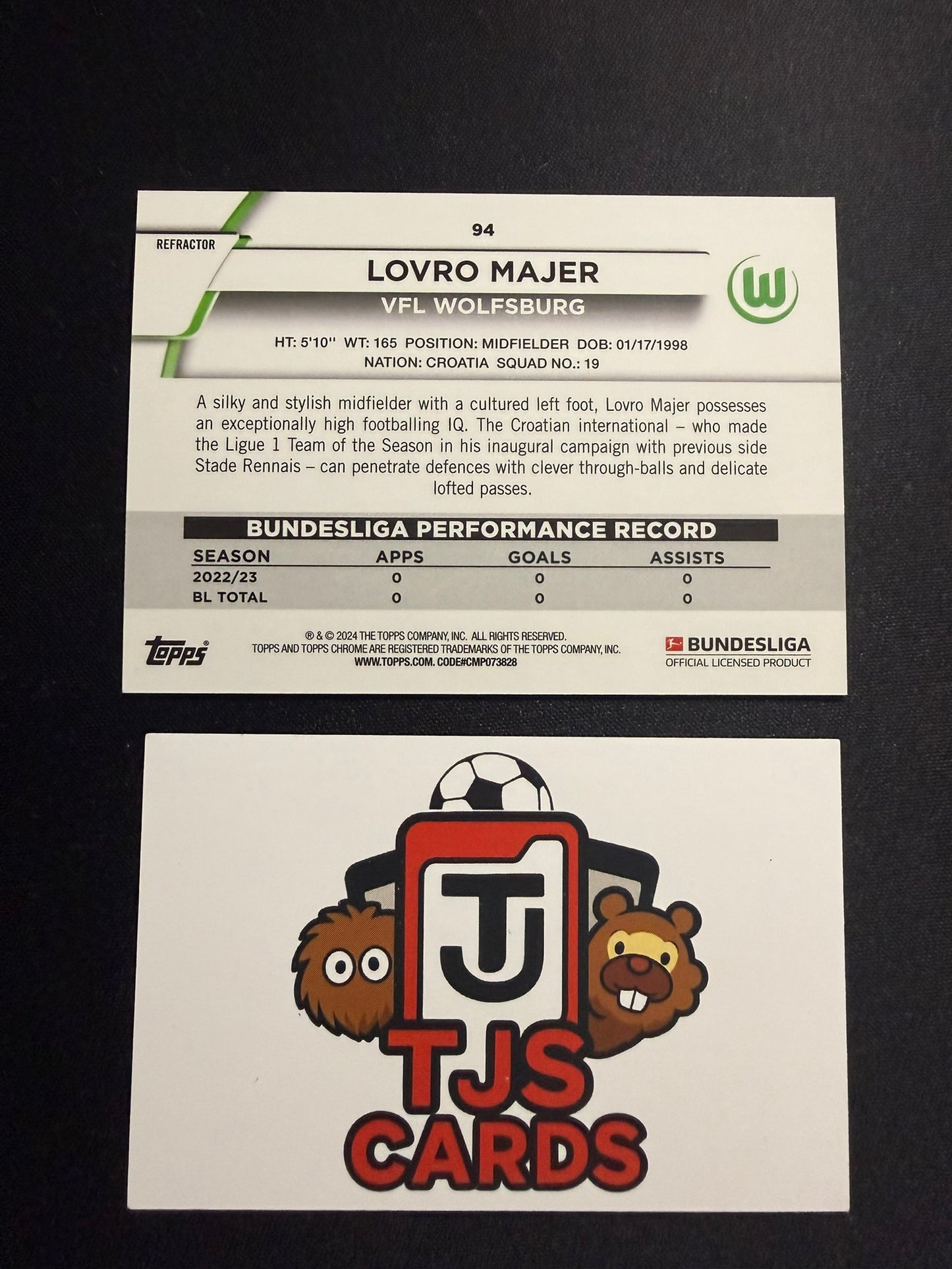 Lovro Majer - X-Fractor /250 - TOPPS Bundesliga Chrome 2023/24
