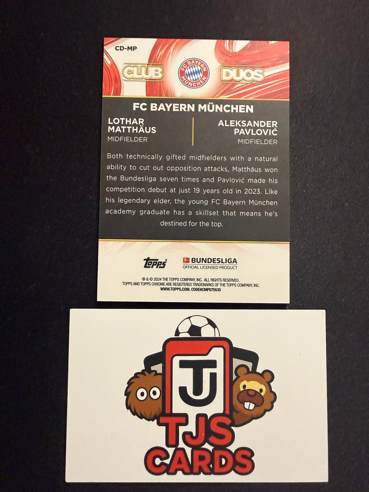 Lothar Matthaus / Pavlovic - Club Duos /60 - TOPPS Bundesliga 60 Years 2023/24