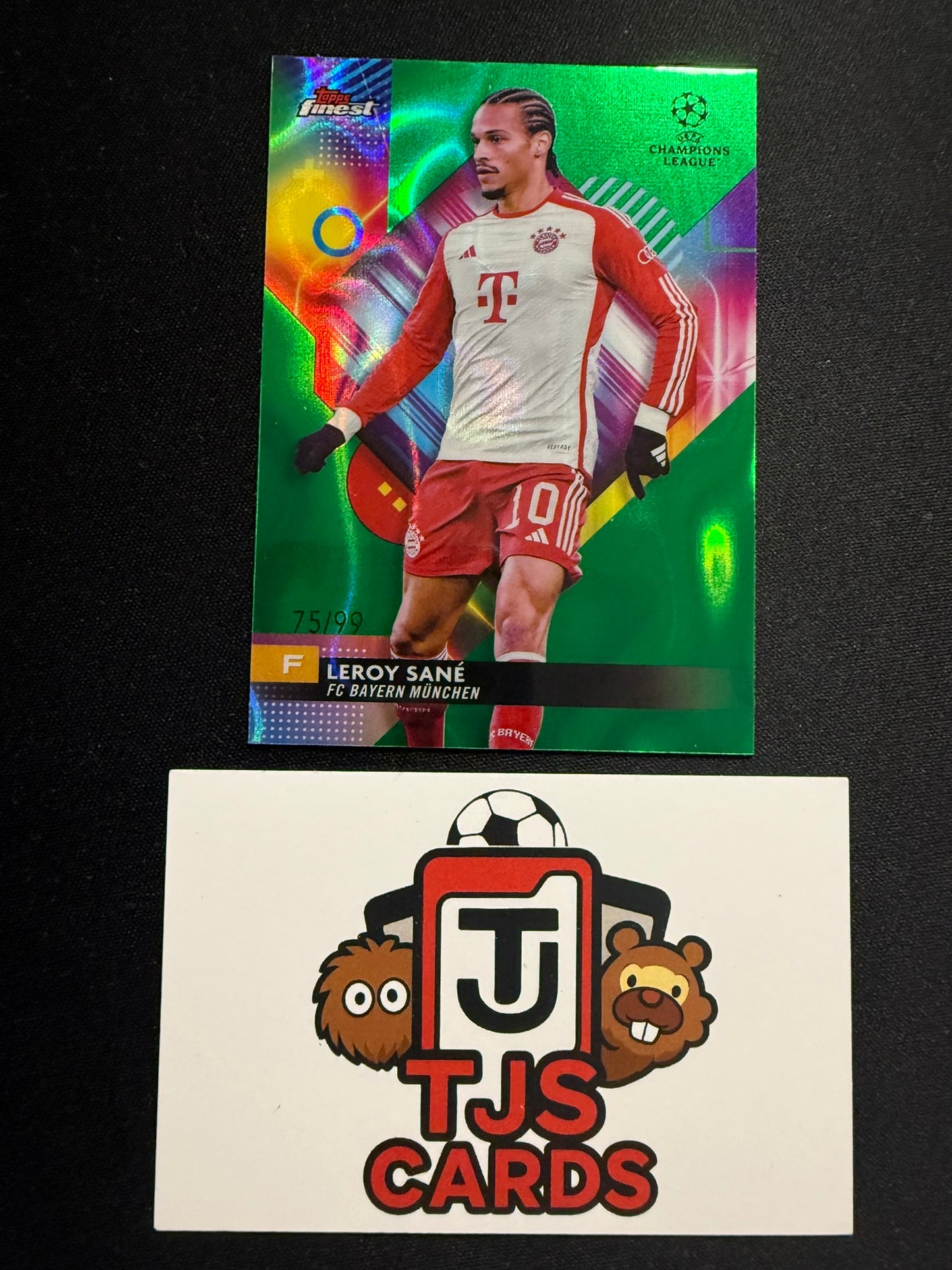 Leroy Sane - Green Lava /99 - TOPPS Finest UCC 2023/24