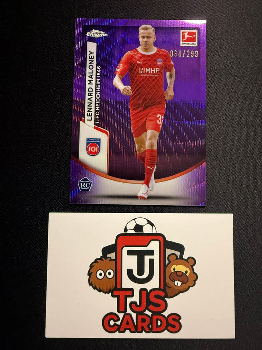 Lennard Maloney - Rookie Purple Wave /299 - TOPPS Bundesliga Chrome 2023/24