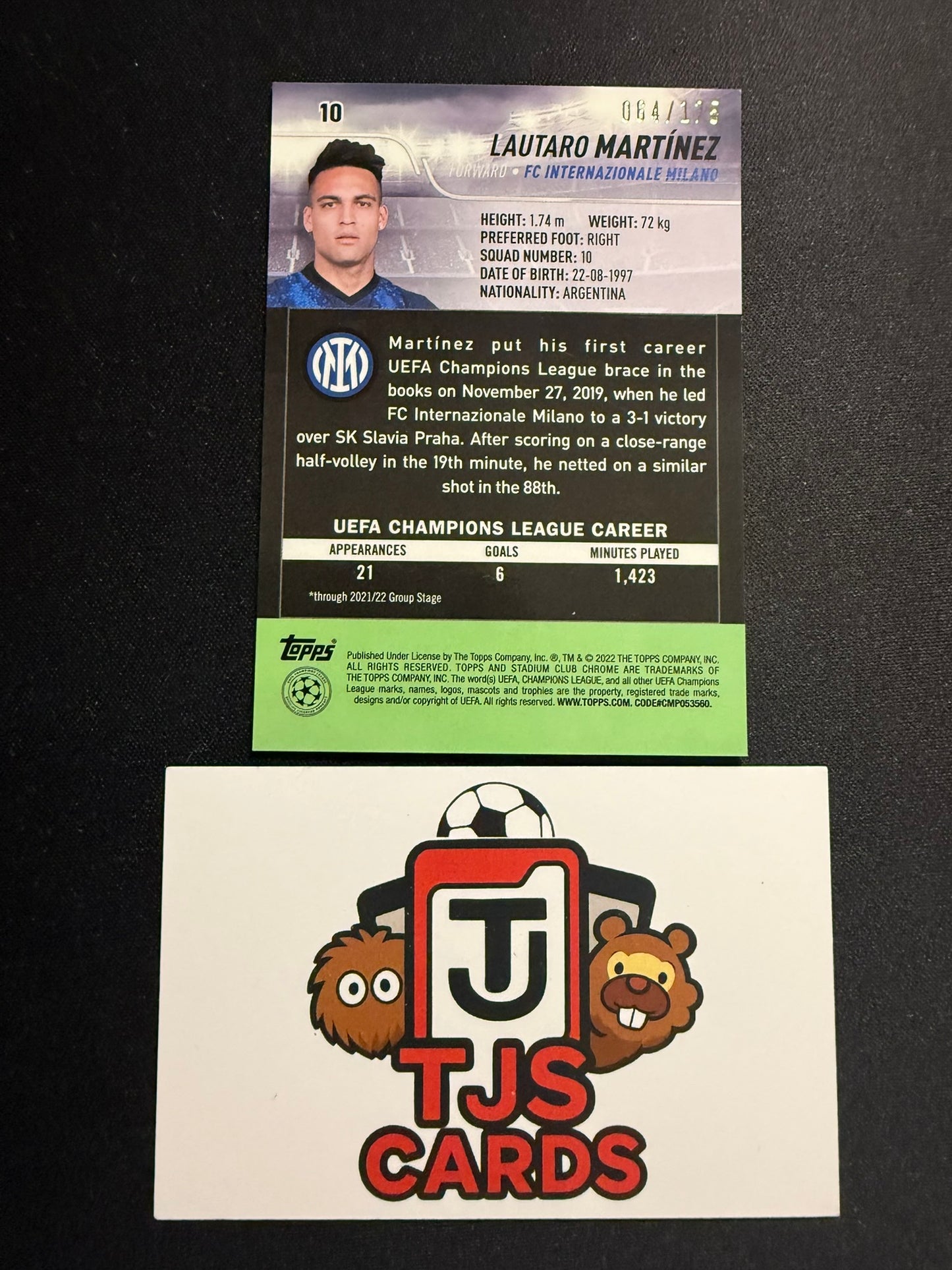 Lautaro Martinez - Night Vision /175 - TOPPS Stadium Club Chrome 2021/22